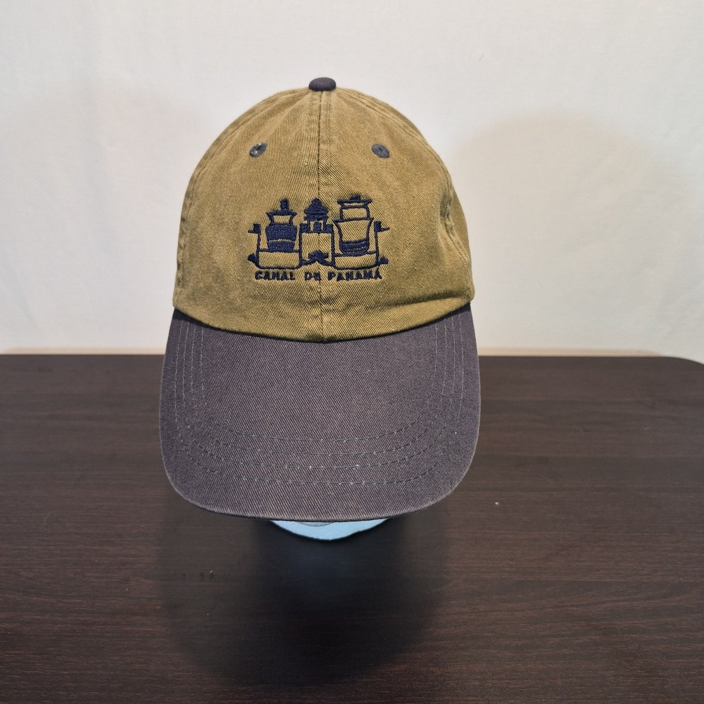 Vintage Panama Canal Adjustable Cap Tourist Vintage Souvenir Embroidered Cap